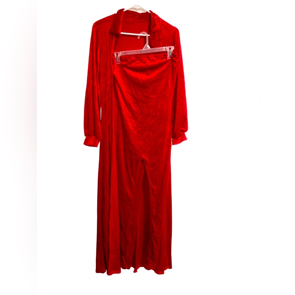 Women’s Red Velvet Pant’s Set